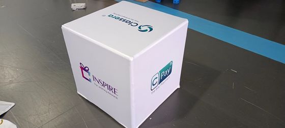 31&quot;x 24&quot; ট্রেড শো ঝুলন্ত ব্যানার ডবল সাইড ঝুলন্ত চিহ্ন