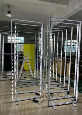 85x200cm 300x240cm SEG লাইট বক্স এলইডি বিজ্ঞাপন অ্যালুমিনিয়াম প্রোফাইল লাইট বক্স