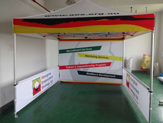 ট্রেড শোয়ের জন্য 2x2m 10 বাই 10 আউটডোর ক্যানোপি টেন্ট পপ আপ অ্যালুমিনিয়াম ফ্রেম