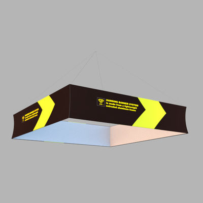 60&quot;X 48&quot; অ্যালুমিনিয়াম টেনশন ফ্যাব্রিক উল্লম্ব ট্রেড শো ঝুলন্ত ব্যানার সুকারে গোলাকার